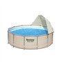 BESTWAY - Auvent pour piscine ronde - Diametre entre 305 cm et 549 cm - Gris
