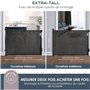 Extra haute barriere de sécurité rétractable - DREAMBABY - 60 a 140 cm H90 cm - Noir
