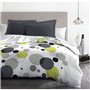 Parure de lit microfibre - HOME LINGE PASSION - BULLES DE REVE - Housse 220 x 240 cm + 2 taies d'oreiller 63 x 63 cm - Gris