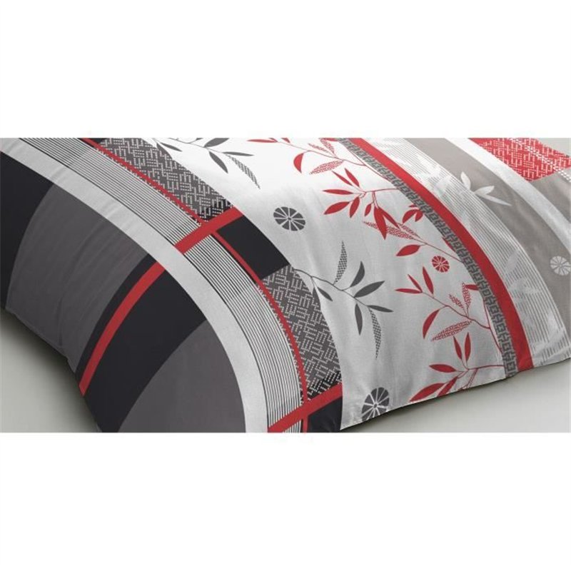 Image secondaire de Parure de lit microfibre - HOME LINGE PASSION - SHIZUOKA - Housse 140 x 200 cm + 1 taie d'oreiller 63 x 63 cm - Bleu