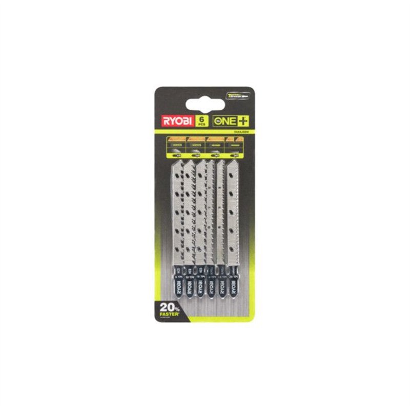 Jeu de 6 lames spéciales pour scie sauteuse RYOBI One+ RAK6JSBW