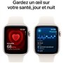 Apple Watch SE GPS + Cellular - 44mm - Boîtier Starlight Aluminium - Bracelet Starlight Sport Band - S/M