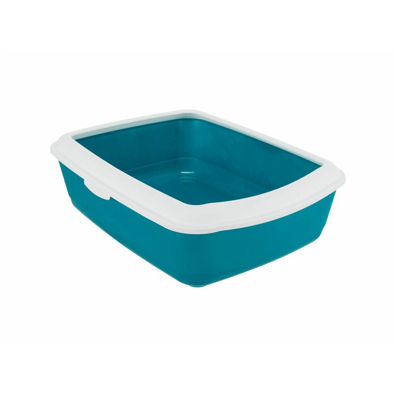 Bac à litière pour chats Trixie Classic Bleu Blanc Plastique 37 × 15 × 47 cm