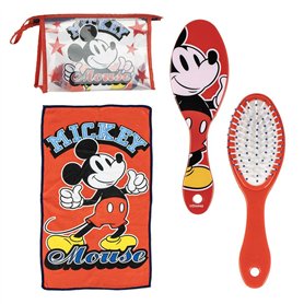 Trousse de Toilette avec Accessoires Mickey Mouse Rouge 23 x 15 x 8 cm