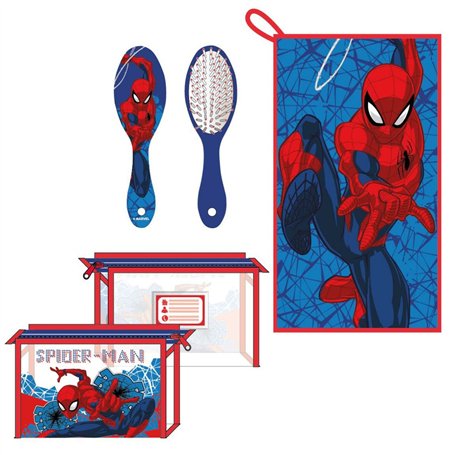 Trousse de Toilette avec Accessoires Spider-Man Bleu foncé 23 x 15 x 8 cm