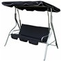 Balancelle Aktive 3 places Noir 180 x 107 x 160 cm