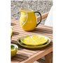 Assiette plate Home ESPRIT Jaune Vert Grès Citron 22,5 x 22,5 x 2,5 cm (2 Unités)