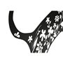 Décoration murale Home ESPRIT Noir Chat 37 x 1,3 x 48 cm (4 Unités)