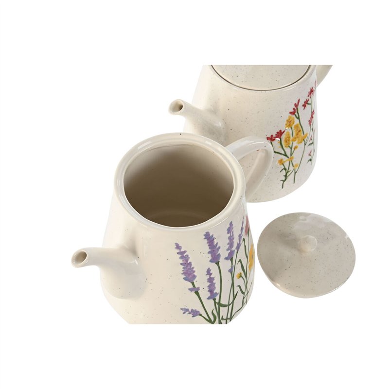 Image secondaire de Théière Home ESPRIT Multicouleur Porcelaine 900 ml (2 Unités)