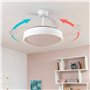 Ventilateur de Plafond avec Lumière LED et 4 Pales Rétractables Keteez InnovaGoods Blanc 72 W Ø49-104 cm