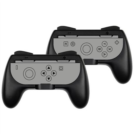 Paire de supports Joy-Con - KONIX - Nintendo Switch 2 - Forme de manette classique - Noir
