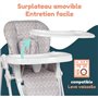 Chaise haute multipositions - BAMBISOL - Inclinable - Jusqu'a 3 ans - Beige / Blanc