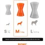 Jouet pour chien - BIONIC - Os - Taille Medium 12 cm - Caoutchouc ultra résistant - sans plomb, BPA ni phtalates
