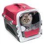 Cage de transport pour chat - CATIT - Cabrio - Multifonctionelle - Ouverture 360° - Rouge