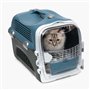 Cage de transport pour chat - CATIT - Cabrio - Multifonctionelle - Ouverture 360° - Bleu-gris