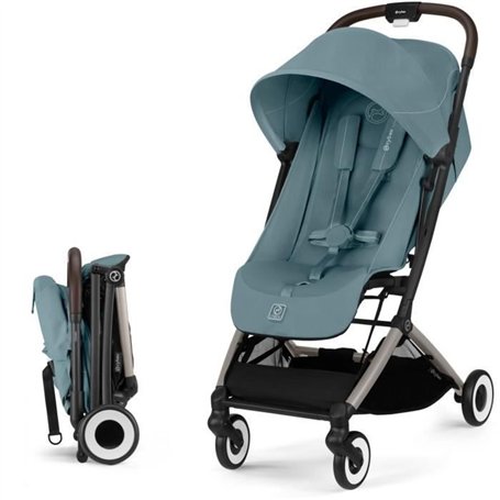 CYBEX - Poussette ultra compacte et confortable - ORFEO - 4 roues - Stormy Blue