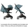 CYBEX - Poussette ultra compacte et confortable - ORFEO - 4 roues - Stormy Blue