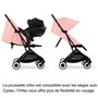 CYBEX - Poussette ultra compacte et confortable - ORFEO - 4 roues - Candy Pink