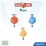 Blocs magnétiques - GEOMAG - Magicube 208 - 9 pieces - Formes variées - Animaux - Plastique recyclé