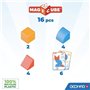 Blocs magnétiques - GEOMAG - Magicube Blocks & Cards - 16 pieces - Éducatif - Plastique recyclé
