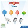 Blocs magnétiques - GEOMAG - Magicube 308 - 10 pieces - Formes variées - Véhicules - Plastique recyclé