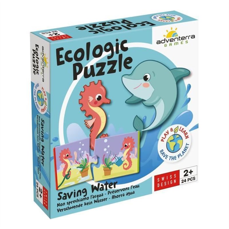 Jeux éducatifs - GEOMAG - Ecologic Puzzle Saving Water - Mini-puzzles éducatifs - Préservation de l'eau
