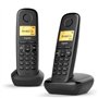 Téléphone sans fil GIGASET A270 Duo Noir - ID d'appelant, Répertoire 80 noms, Mains libres, Ecran LCD monochrome