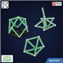 Coffret de construction - GEOMAG - Glow Recycled - 25 pieces - Luminescent - Magnétique - Plastique recyclé
