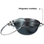 Wok multifonction 5 pieces - GSW - 860956 - Fonte d'acier - 32 cm - Tous feux dont induction
