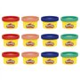 Play-Doh Pack de 12 L'imagination en fete, autocollants et pots de pâte a modeler de 28 g, petits cadeaux, loisirs créatifs pour