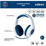 Casque gaming filaire - KONIX - PC, PS4, PS5, Switch, Xbox - Micro 45° - Câble 1,5 m - Blanc et bleu