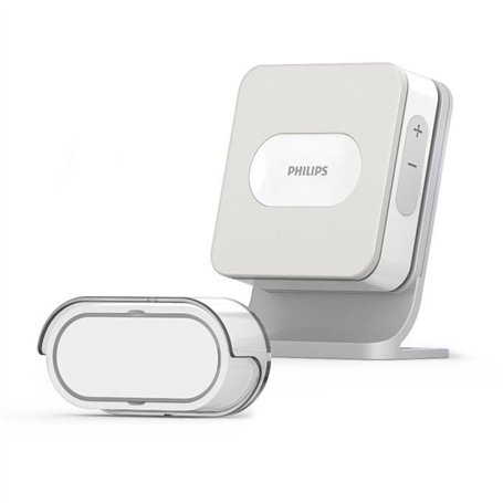 Sonnette sans fil Philips - Welcome Bell 300 Basic - Portée 300m - 4 sonneries haute qualité