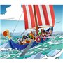 PLAYMOBIL 71888 Drakkar des pirates, Astérix, Personnages de la BD, Bateau et 4 personnages, 88 pieces, Des 5 ans