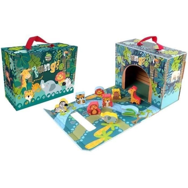 Maison de Jeu Safari - PLANeTE BOIS - FSC - 10 Pieces - Jeu Enfant - Des 18 Mois