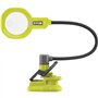 RYOBI - Lampe a pince avec corps flexible 18V ONE+ - 200-400 Lumens - 2 zones de loupe x2,25 et x5 - Disponible   - RML18-0