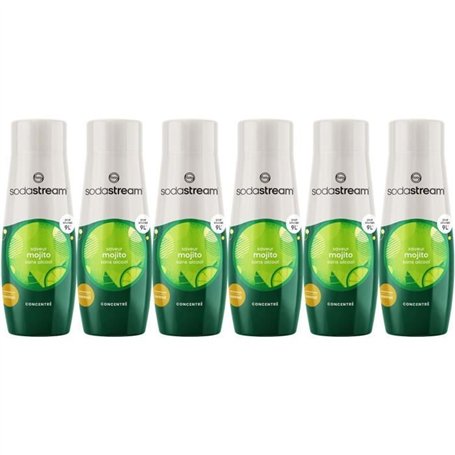 Concentrés SODASTREAM - Lot de 6 concentrés Mojito sans alcool - Jusqu'a 54L de boissons - 440 ml