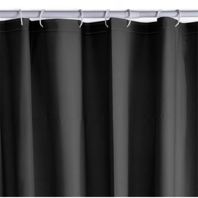 Rideau de douche gauffré - Black - PEVA - 180 x 200 cm - 12 crochets - UTILITY - TODAY