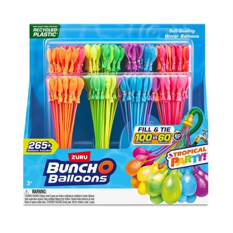 Image secondaire de Ballons à eau - ZURU BUNCHO BALLOONS - Tropical Party - 265 ballons - Fermeture automatique - Prêt en 60 sec