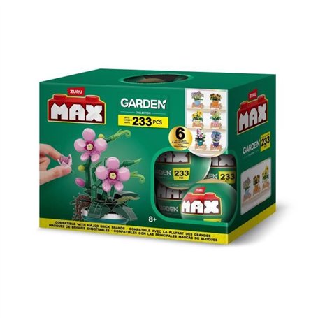 Set de construction - ZURU - Garden Pot Plants - 233 pieces max - 6 designs - Pot et support inclus