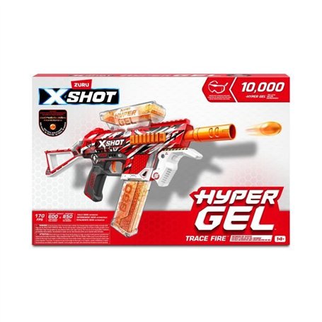 Blaster Hyper Gel - ZURU - X-SHOT Medium Trace Fire - Automatique et semi-automatique - 2500 pastilles - Portée 51 m/sec