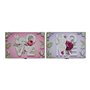 Boîte Décorative DKD Home Decor Rose Lila Bois MDF Tropical Compteur (2 Unités)