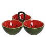 Bol pour Apéritifs Home ESPRIT Rouge Vert Grès Pastèque 23 x 22 x 10,5 cm
