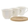 Ensemble de tasses à café Home ESPRIT Blanc Bambou Porcelaine 90 ml