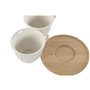 Ensemble de tasses à café Home ESPRIT Blanc Bambou Porcelaine 90 ml