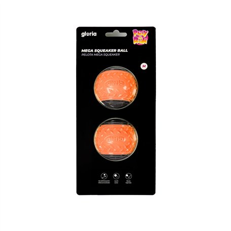 Boule pour animaux de compagnie Gloria PLAY AND RUN Orange TPR M 6,35 cm 2 Unités