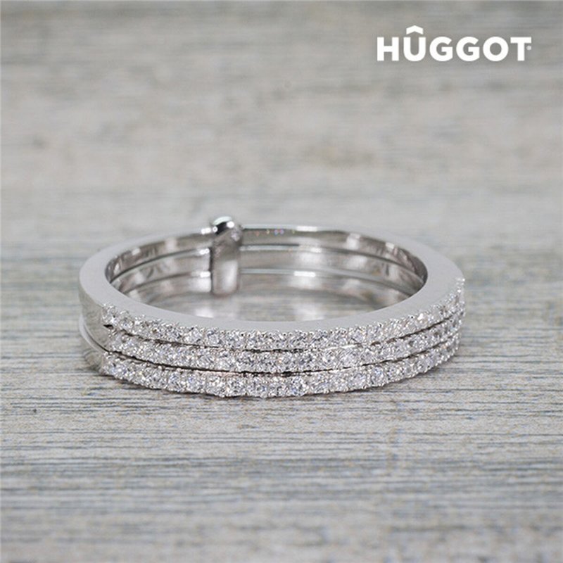 Image secondaire de Bague en Argent Massif 925 et Zirconites Three Hûggot