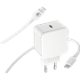 Kit Chargeur USB C 65W + Câble USB C / USB C 2m Blanc Bigben