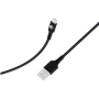Câble Tissé USB A / Lightning 2.4A 1.2m FastCharge 12W Noir Bigben