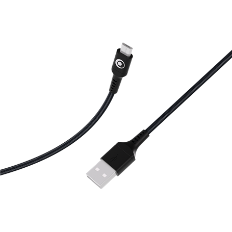 Câble Tissé USB A / microUSB 2.1A 1.2m 10.5W Noir Bigben