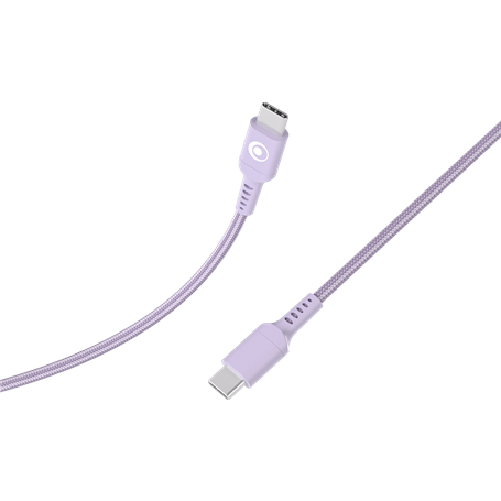 Câble Tissé USB C / USB C 3A 1.2m PD 60W Violet Bigben